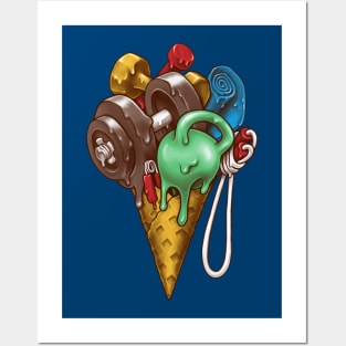 Ice Cream Workout Posters and Art